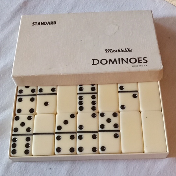 Vintage 50s marblelike dominoes game - Picture 1 of 4